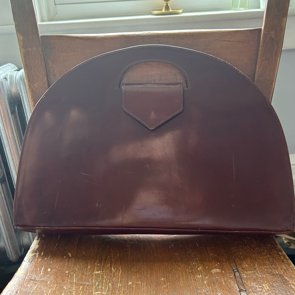 Vintage large clutch with strap
